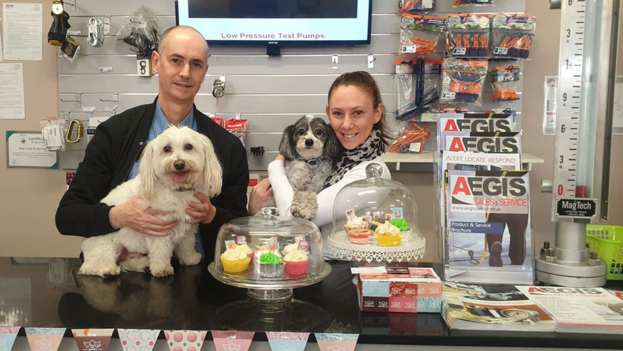 RSPCA Cup Cake Day with Aegis regular work dogs