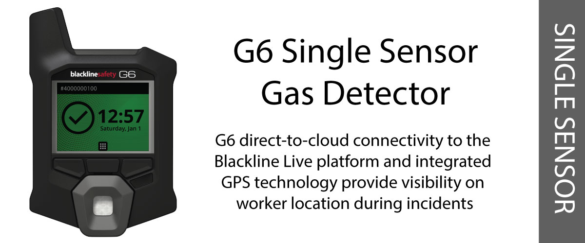 G6 Connected Single Gas Detector by Blackline Safety