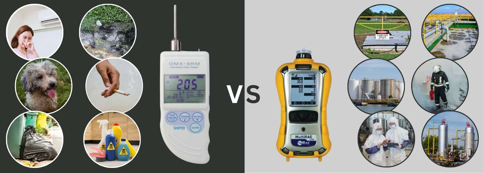 Do odour meters and gas detectors serve different purposes?