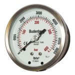 Budenberg 736 100mm Rear Mount Pressure Gauge
