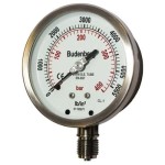 Budenberg 736 100mm Rear Mount Pressure Gauge